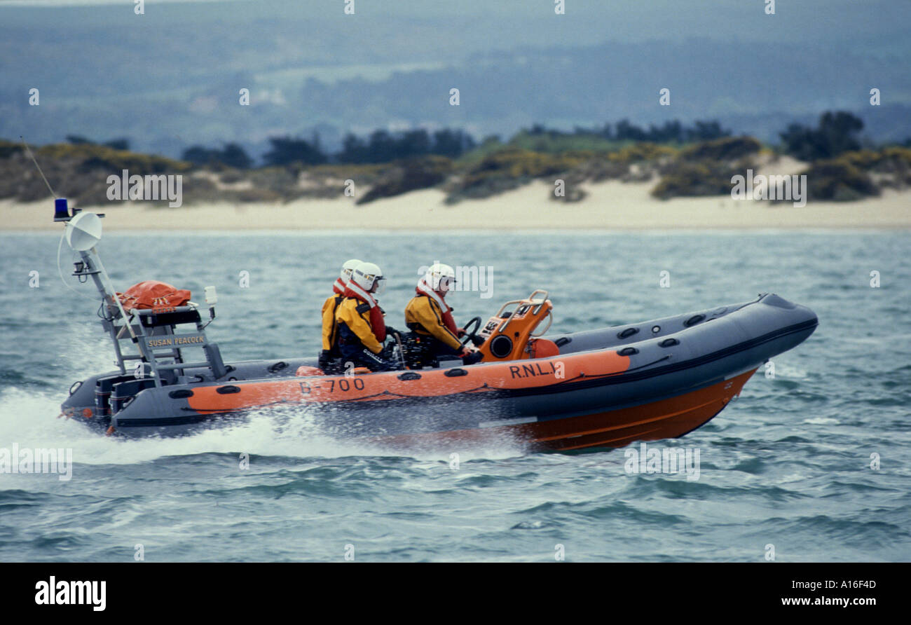 Atlantic 75 steifen aufblasbaren inshore Rettungsboot Poole Dorset England UK Stockfoto