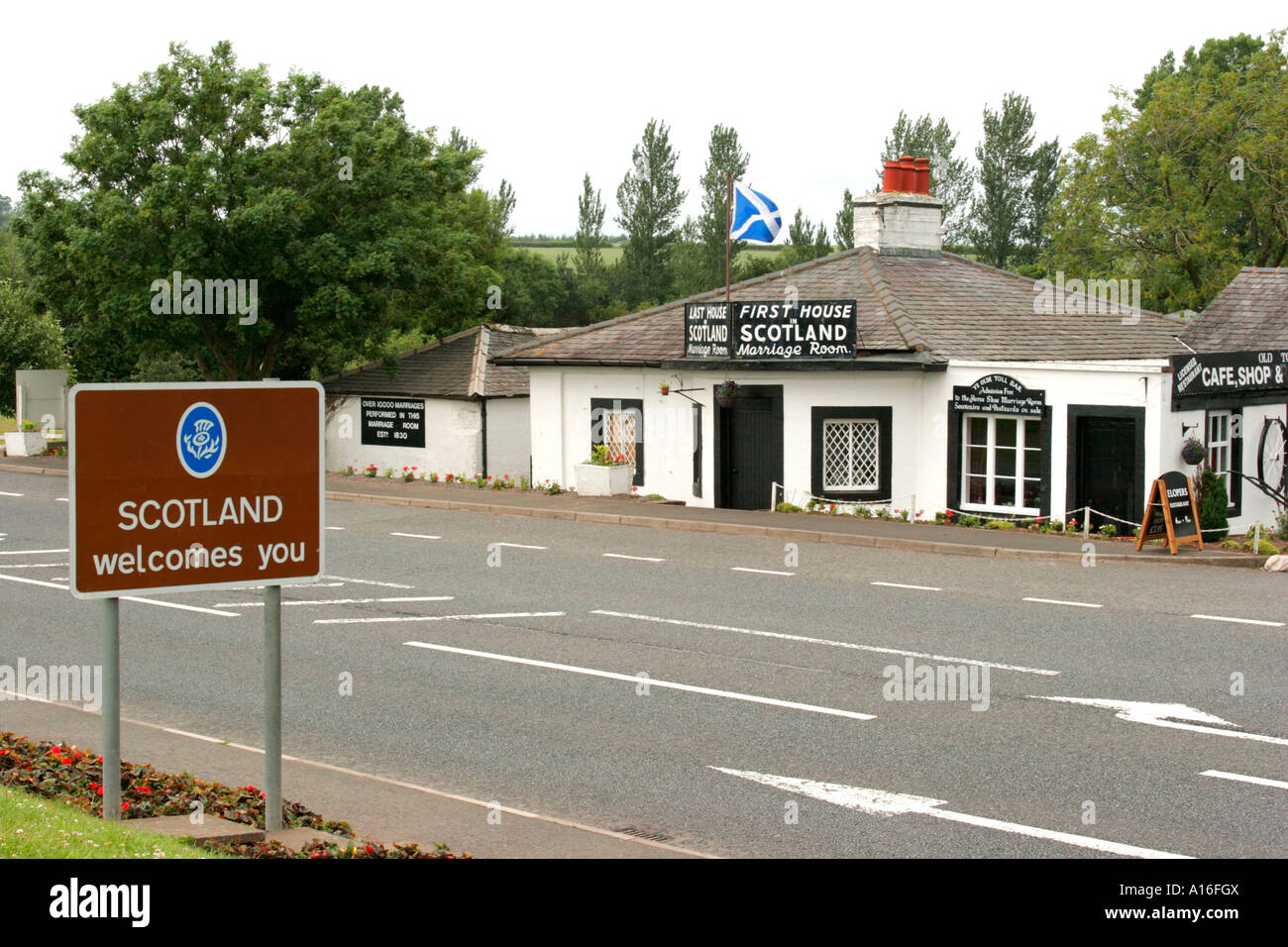 Erste Haus Last House in Schottland Gretna Green an ...