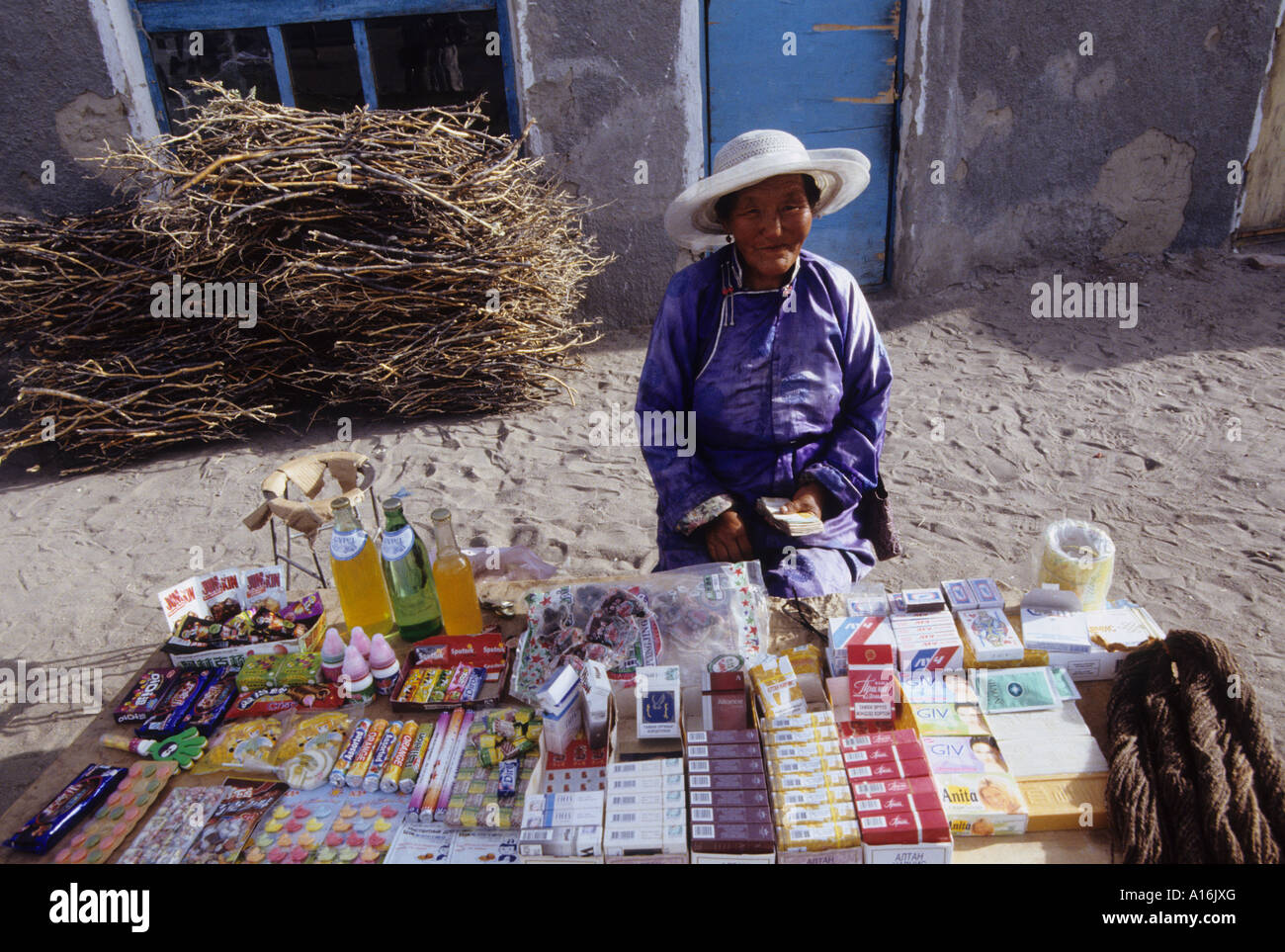 Hovd Markt Mongolei Stockfoto