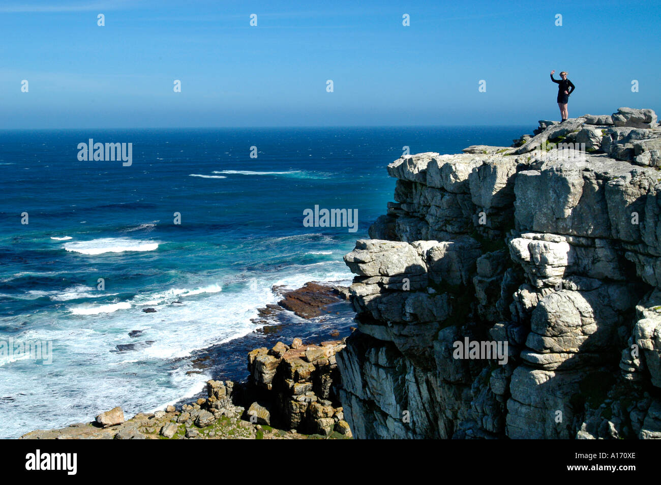 Sturm-Kap der guten Hoffnung Sea Blue Ocean Wasser Afrika afrikanische Süden Stockfoto