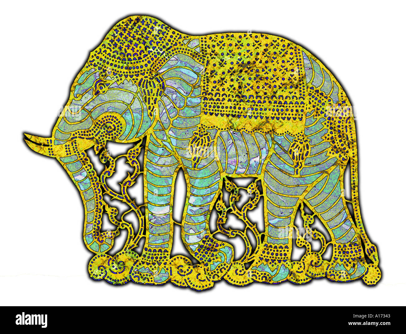 Golden Thai Elephant Stockfoto