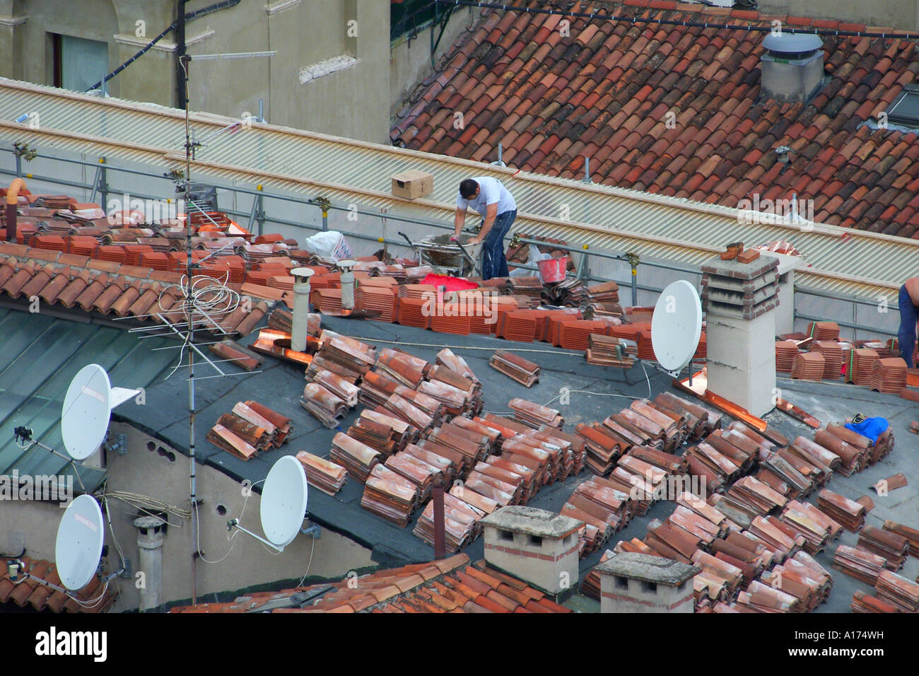 Dachdecker Stockfoto