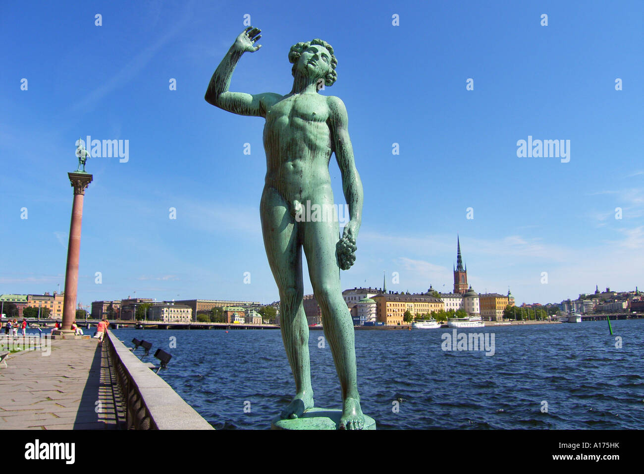 Schweden, Stockholm, Stadthaus, Park, Sängerin Stockfoto