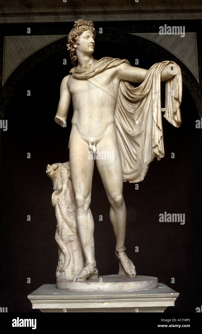 Vatikan Museum Statue Appollo Belvedere römischen Rom Italien Stockfoto