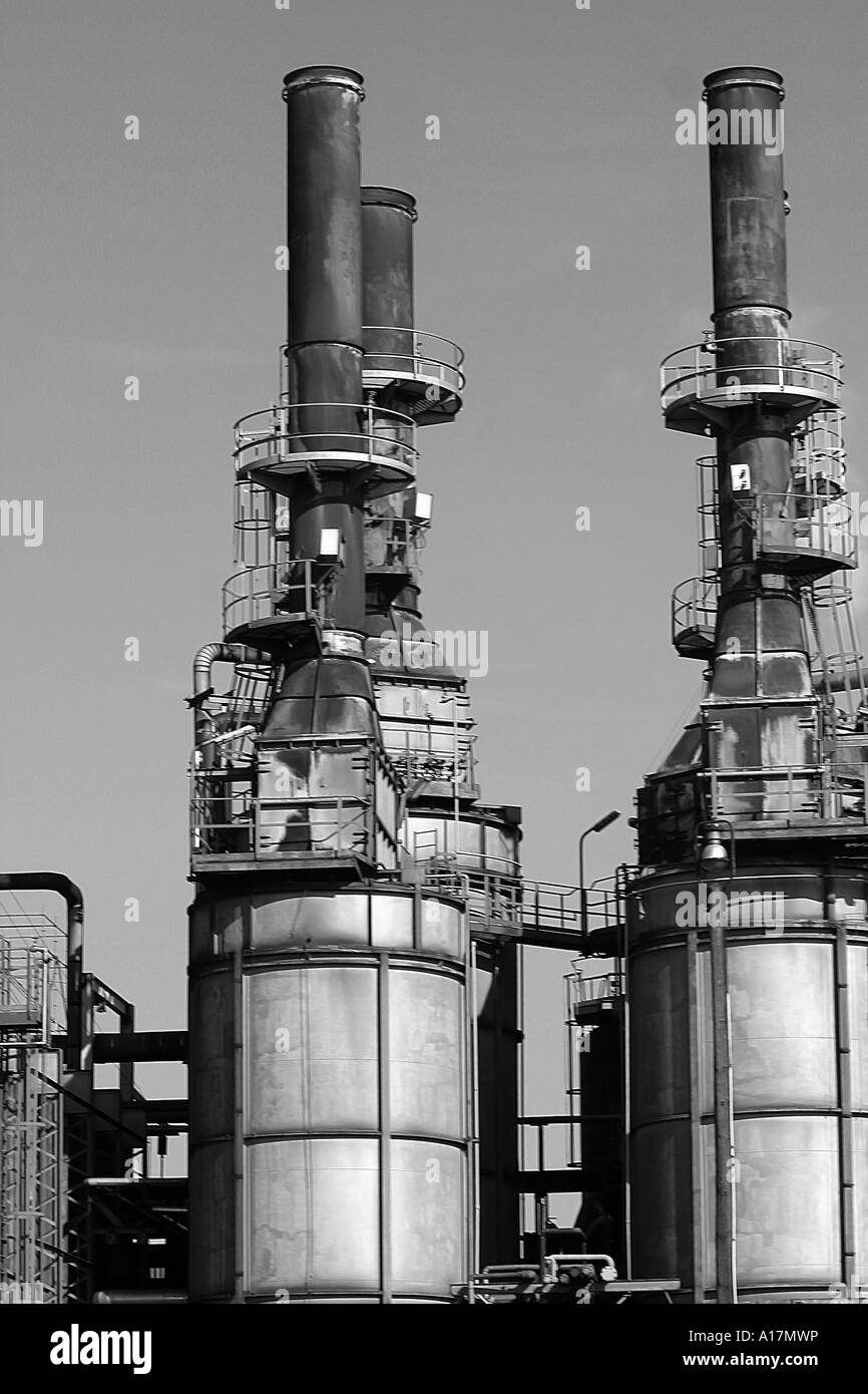 Industriellen Fabriken Antwerpen, Belgien Stockfoto