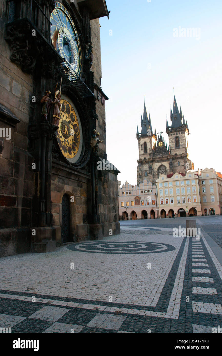 Die astronomische Uhr, Altstadt, Prag. Stockfoto