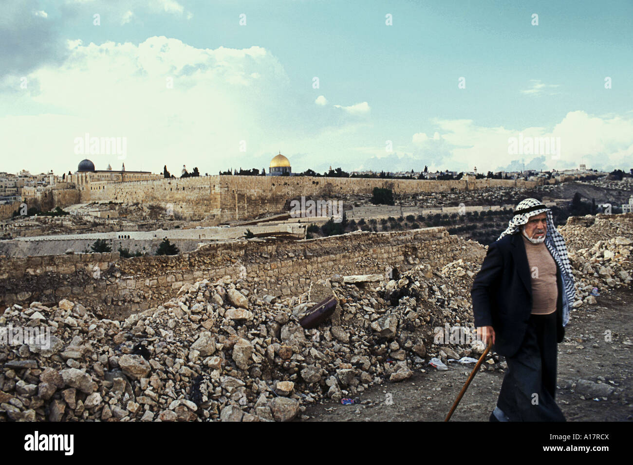 Arabische Mann in Ost-Jerusalem Stockfoto