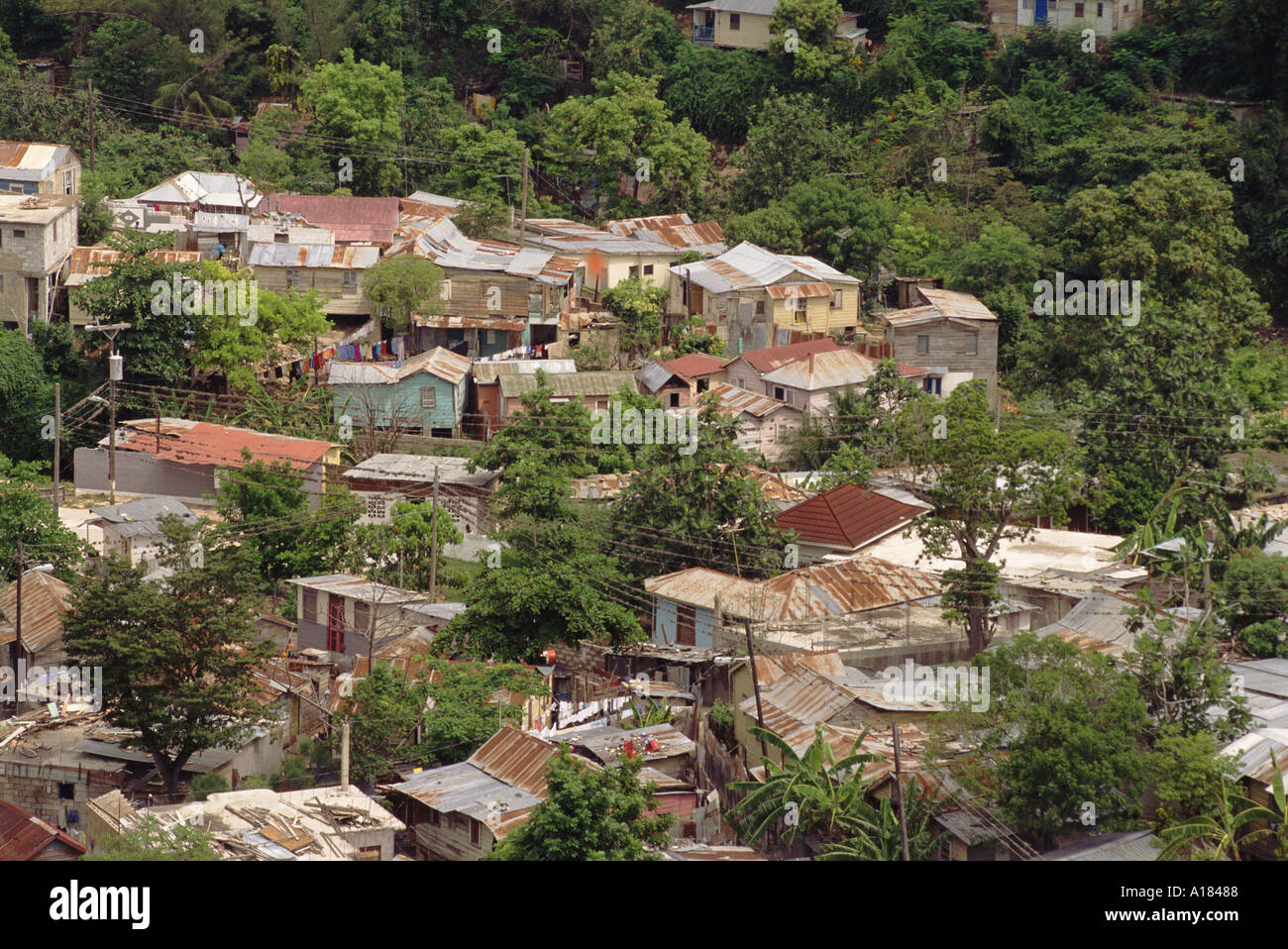 Elendsviertel Gehäuse Montego Bay Jamaika Caribbean Robert Harding Stockfoto