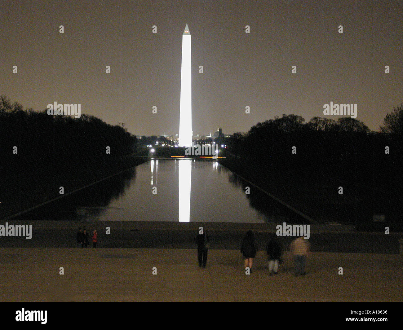 Washington Monument bei Nacht, Washington DC, USA Stockfoto