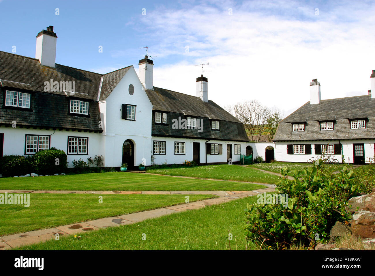 Nordirland County Antrim finden die Maud-Hütten Stockfoto