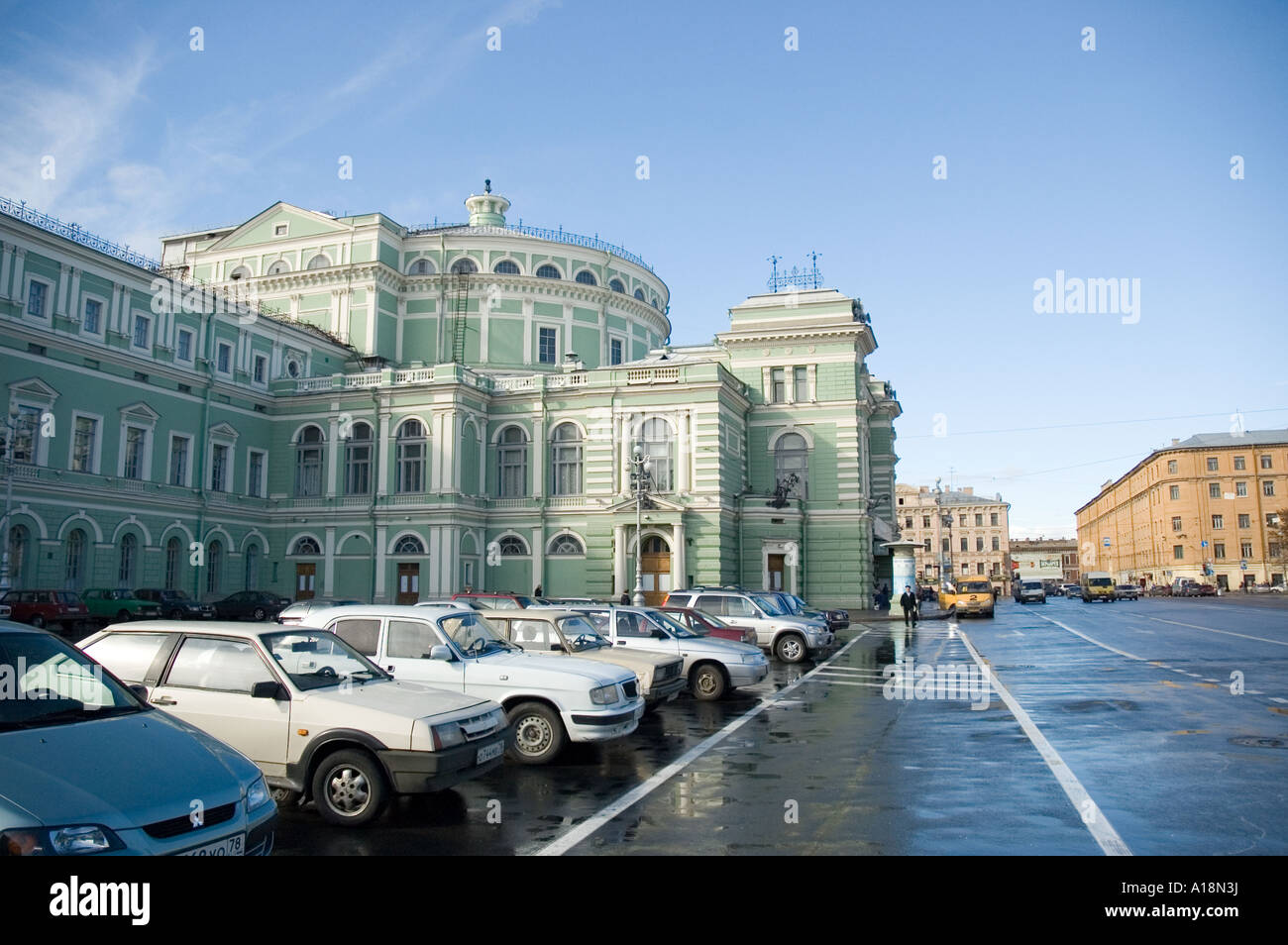 Das Marinski-Theater in Sankt Petersburg in Russland, beherbergt das Kirov-Ballett Stockfoto