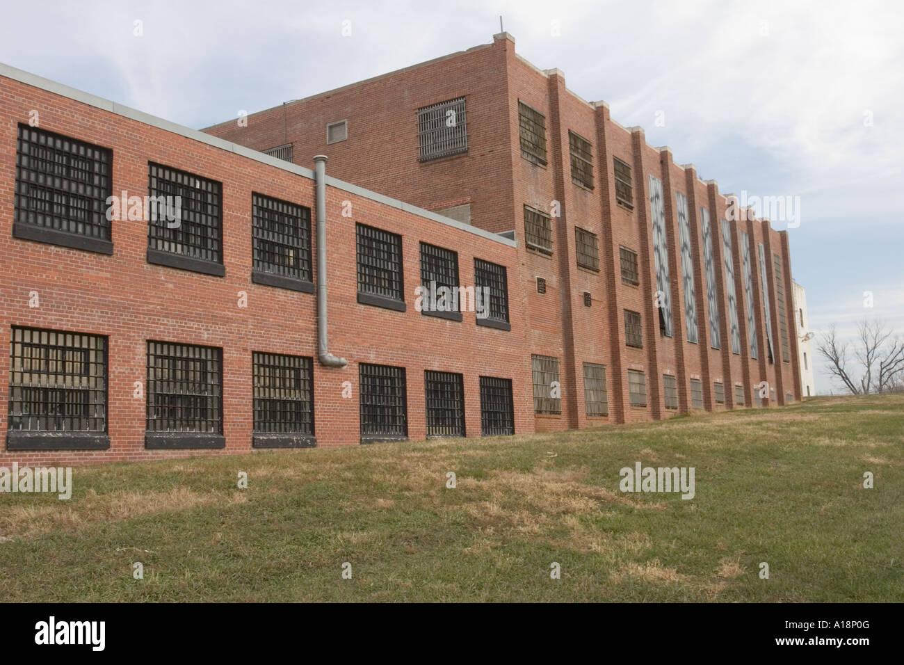 Wohneinheit alten Gefängnisgebäude Nebraska Department of Correctional Services Nebraska USA Stockfoto