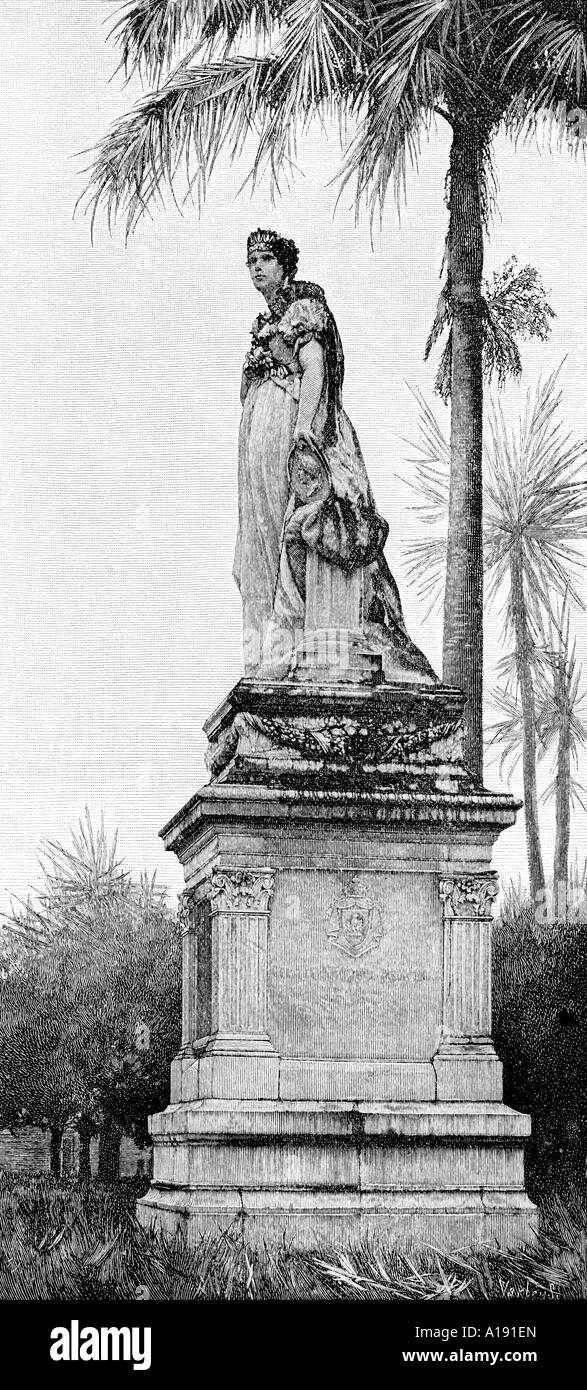 Statue des Josephine Napoleons ersten Frau Gravur Stockfoto
