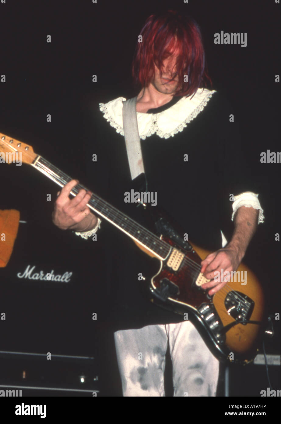 NIRVANA Kurt Cobain im Dezember 1991 Stockfoto