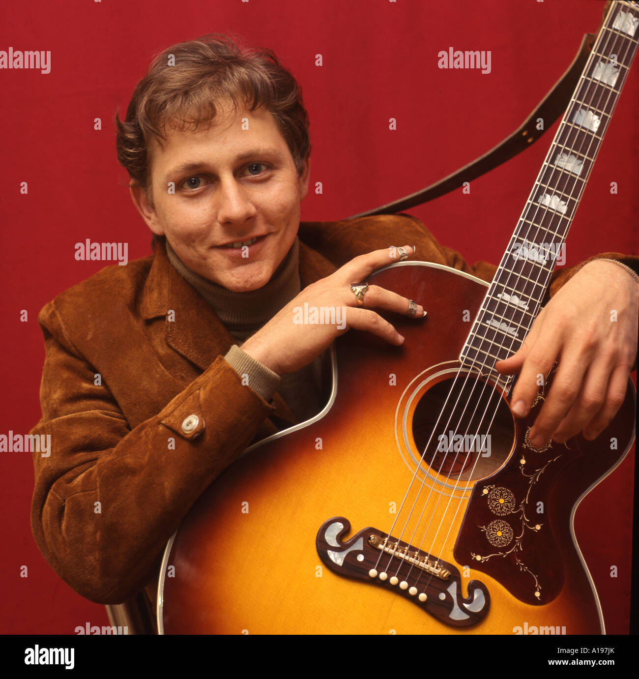 BOB LIND U.S. Sänger im Jahr 1966 er einen großen Hit mit Elusive Butterfly hatte Stockfoto