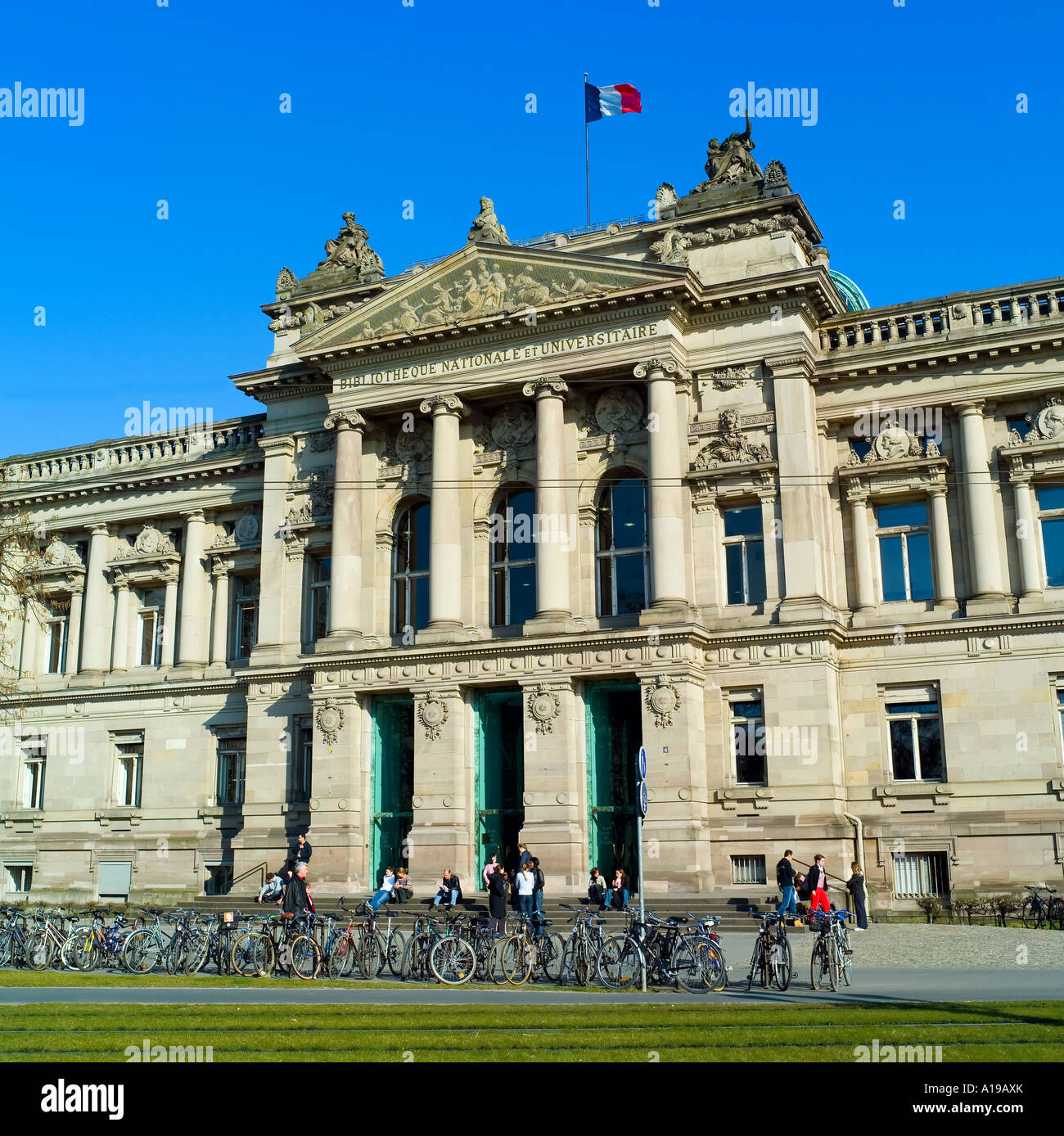 BNU, National University Library, Place de la République, Neustadt, Straßburg, Elsass, Frankreich, Europa, Stockfoto