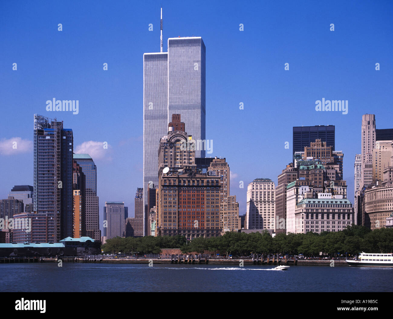 Zwillingstürme des World Trade Centers in New York Stockfoto