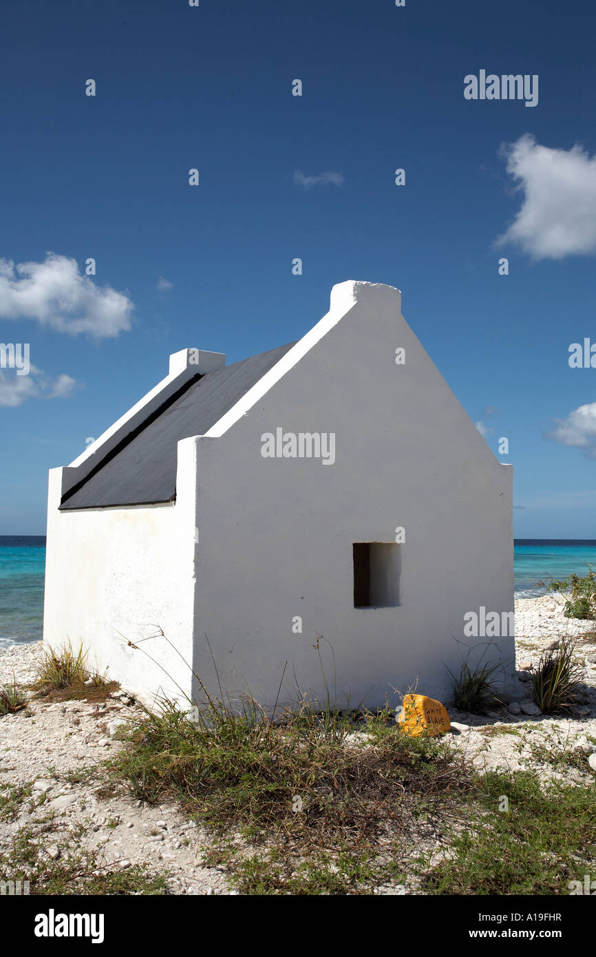 weißen Sklaven Hütten karibischen Antillen Bonaire Stockfoto