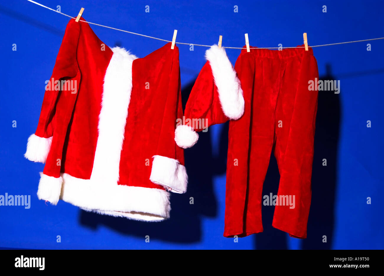 Santas outfit Stockfoto
