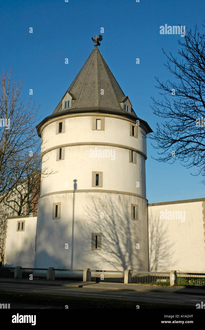 Museum Adlerturm und mittelalterlichen Stadtmauer, Dortmund, Nordrhein-Westfalen, Deutschland Stockfoto
