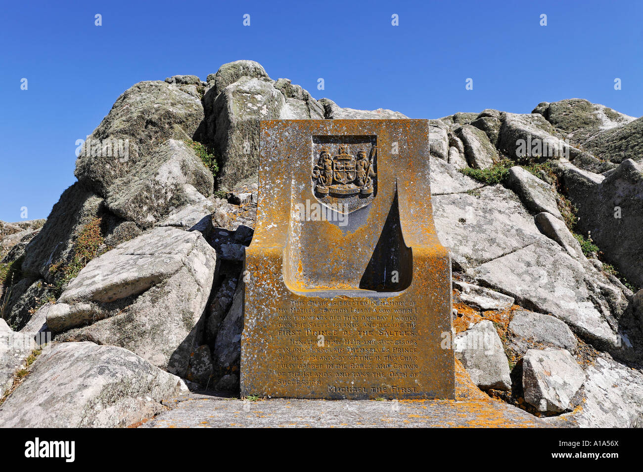 Der Thron der 'König' des saltee, Saltee Inseln, Inseln, Wexford, Irland Stockfoto