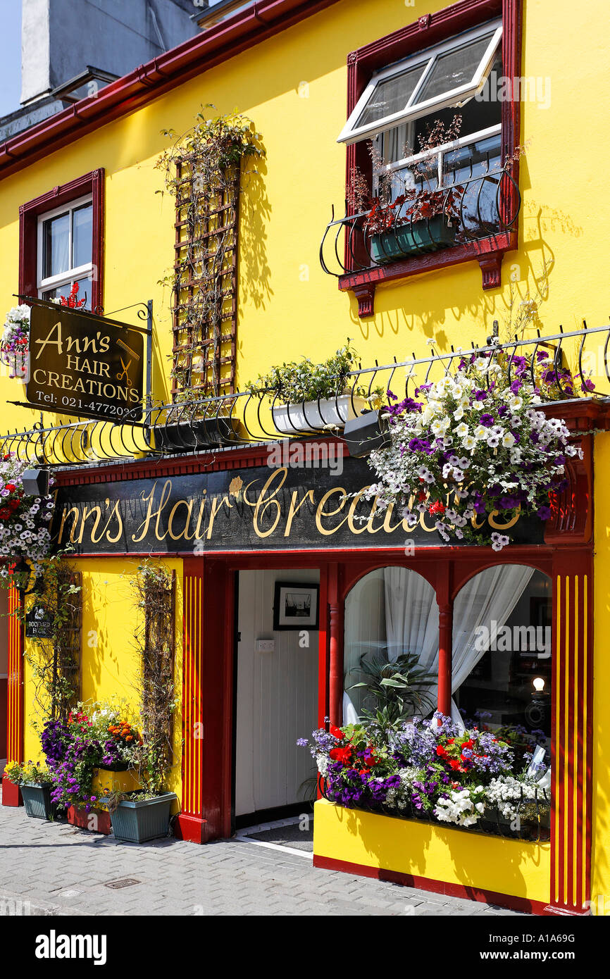 Bunte Pubs und Häuser, Kinsale, Cork, Irland Stockfoto