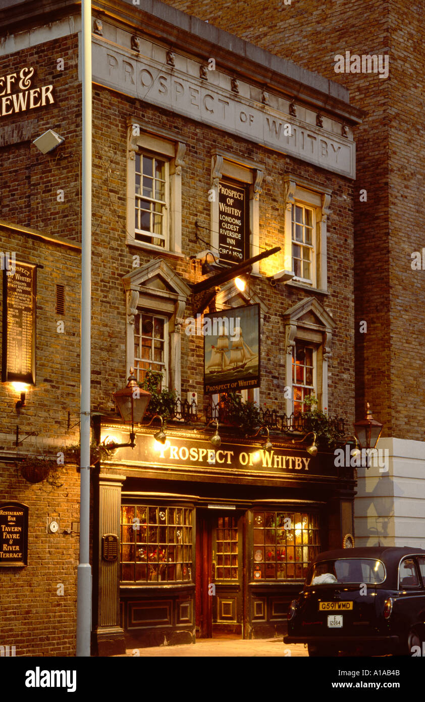Aussicht von Whitby Pub der ältesten riverside Inn in London ca. 1520 Stockfoto