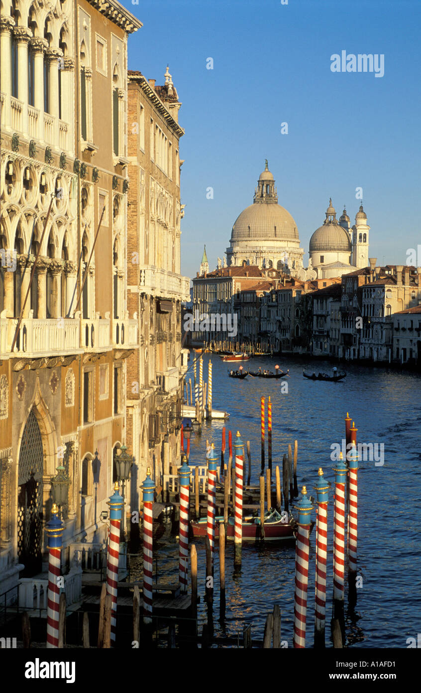 Canal Grande von Accademia Venedig Italien Stockfoto
