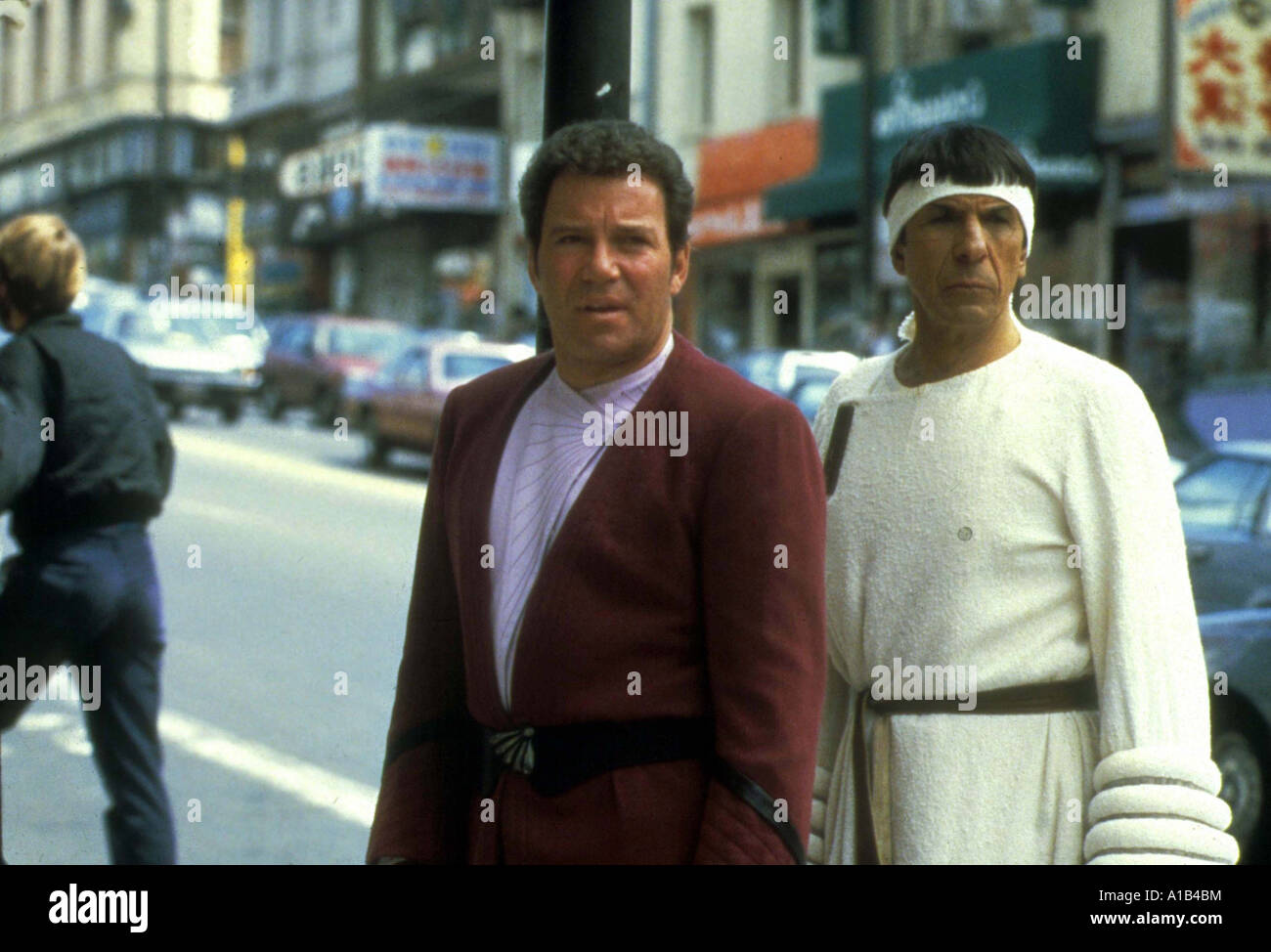 Star Trek IV die Heimreise Jahr 1986 Regisseur Leonard Nimoy William Shatner Admiral James T Kirk Leonard Nimoy Spock Stockfoto