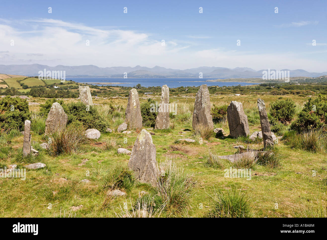 Steinkreis, Beara Halbinsel, Irland Stockfoto