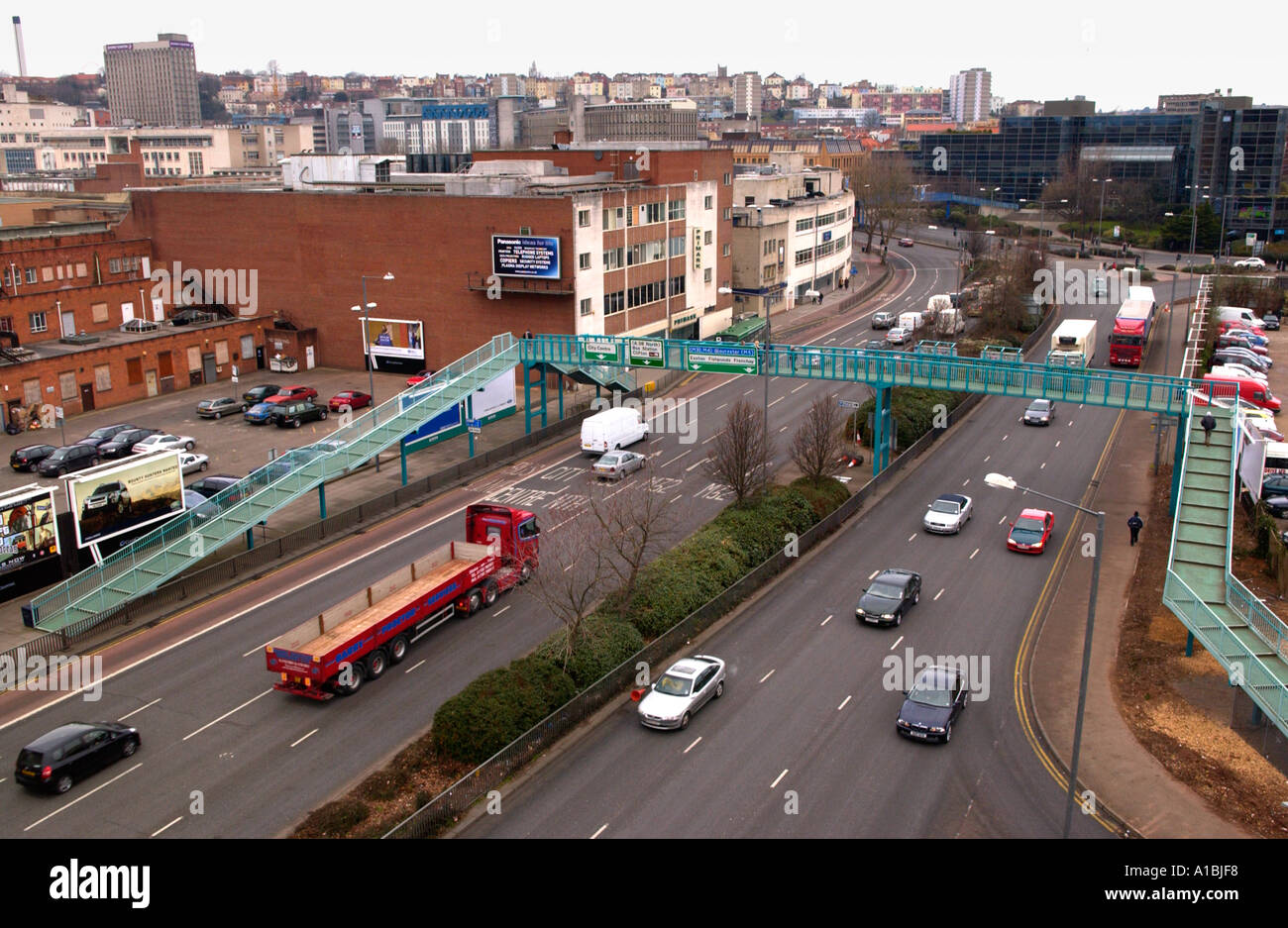 Verkehr im Stadtzentrum von Bristol England UK Stockfoto