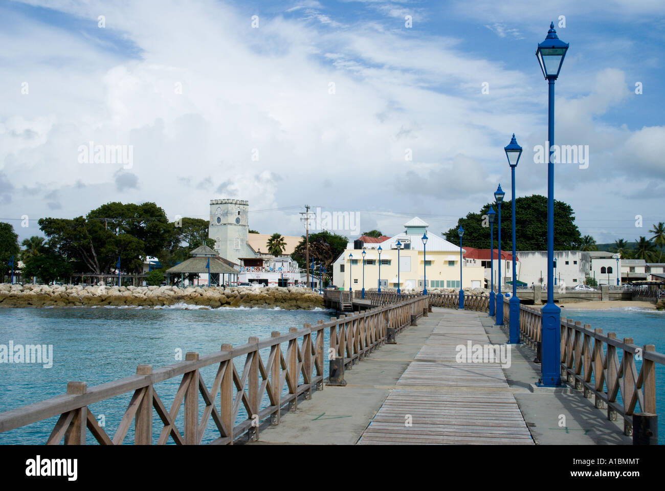 Barbados Speightstown St. Thomas Gemeinde Westküste pier Stockfoto