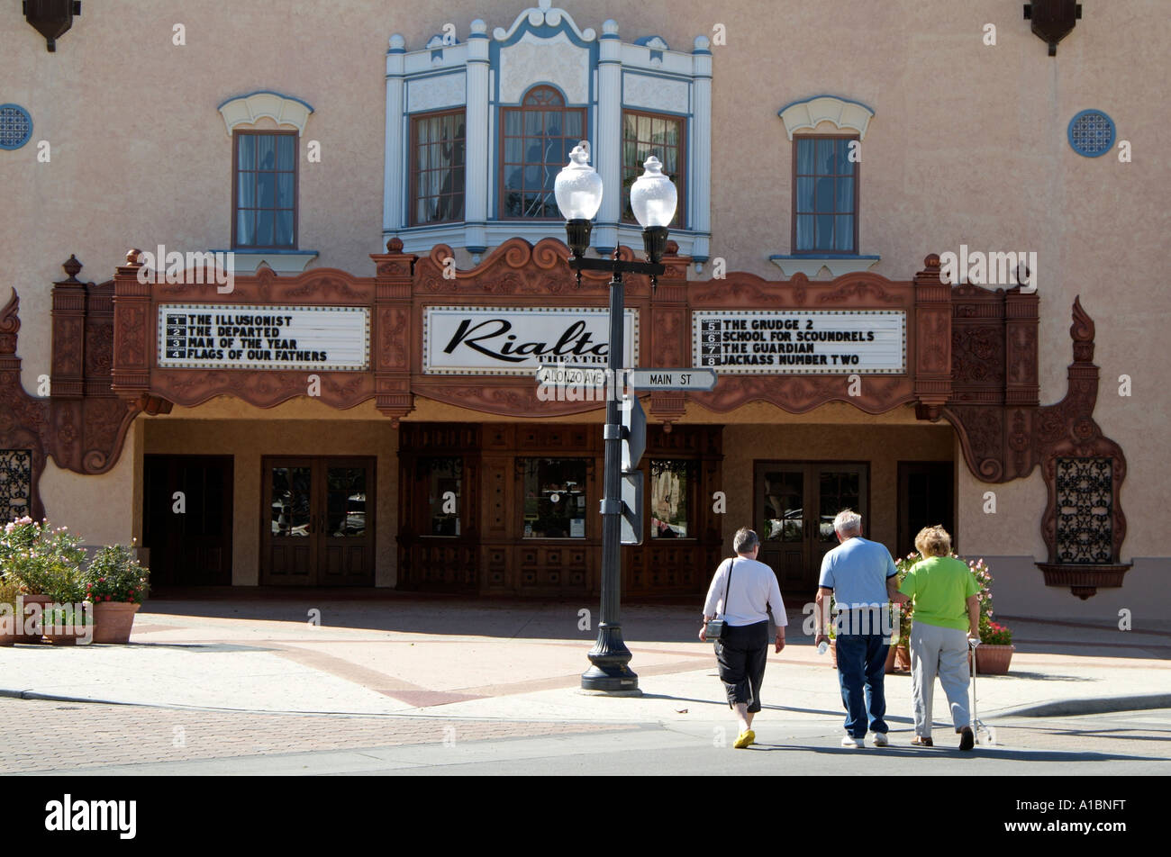 Die Rialto Cinema.Spanish Federn Mitte Florida USA Stockfoto