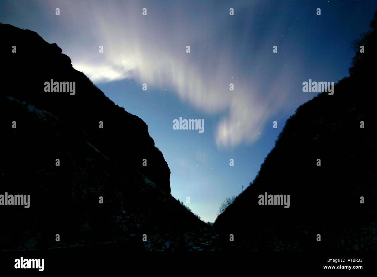 Berge in Hundadalen Stockfoto