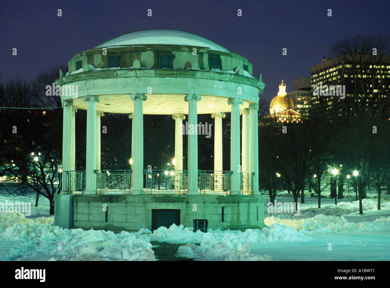 Parkman Memorial Musikpavillon in Boston Common Stockfoto