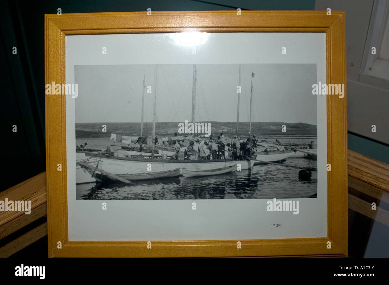 anthropologische Inupiat Informationen im Herschel Island Museum aus der Mackenzie River Delta Yukonterritorium, Kanada Stockfoto