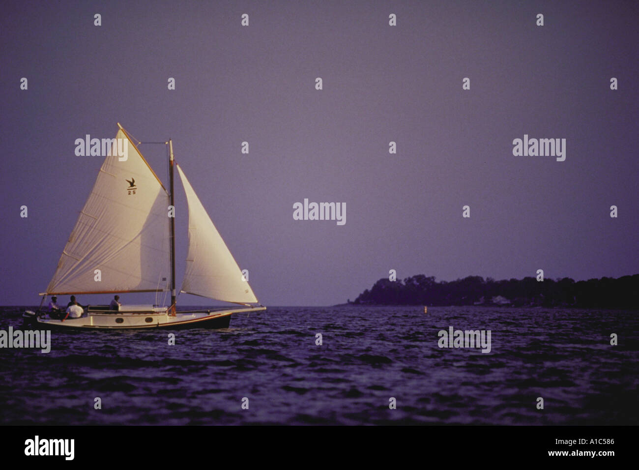 Segelboot an der Chesapeake Bay in der Nähe von Annapolis, Maryland Stockfoto