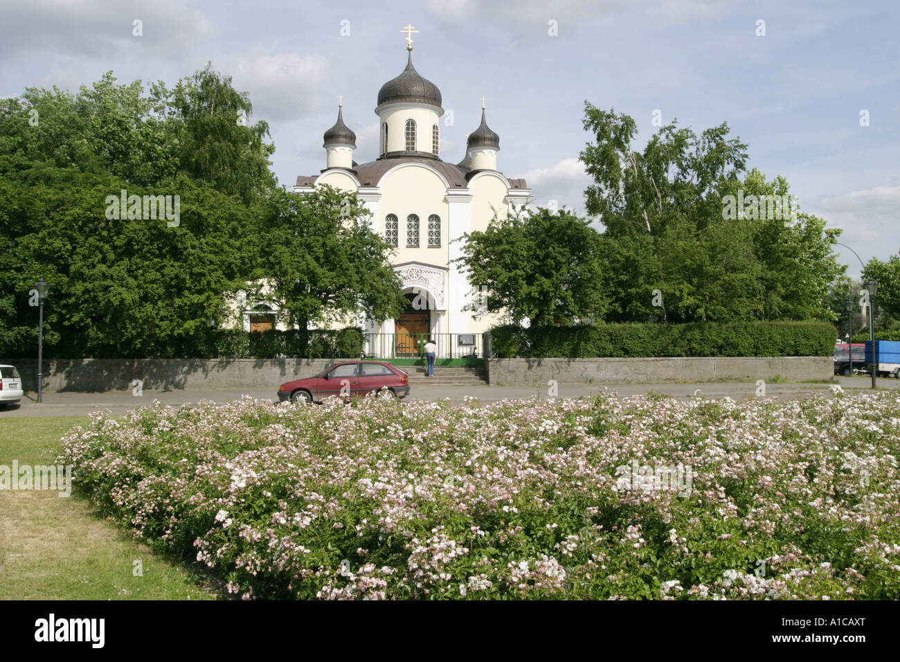 Russisch-orthodoxe Kirche in der Nähe von Fallersleben-Platz, Deutschland, Berlin Stockfoto