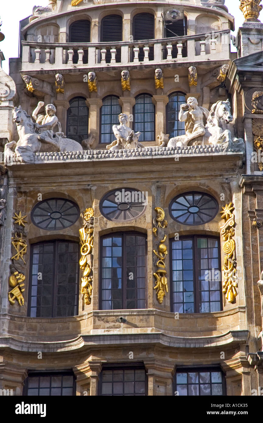 Europa Belgien Brüssel Grand Place guildhall Stockfoto