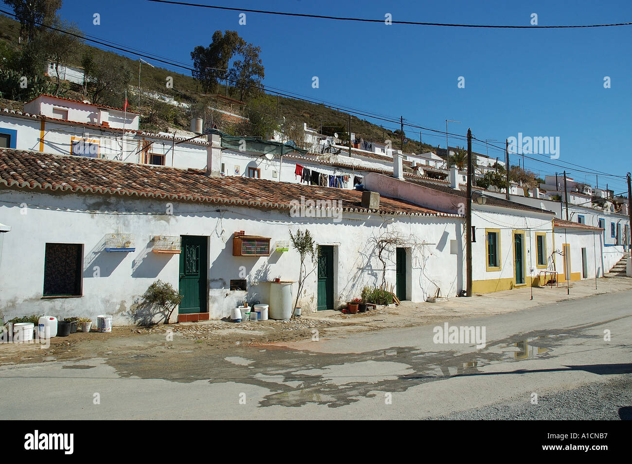 Dorfhäuser Pomarao in der Nähe von Mértola Baixo Alentejo Portugal Europa Stockfoto