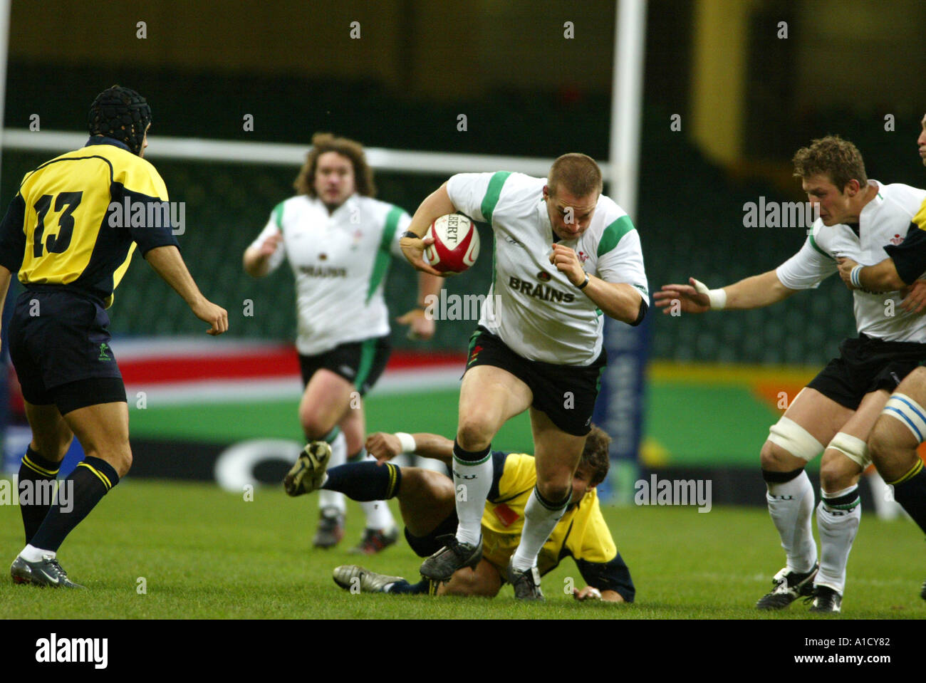 Gethin Jenkins Wales und Rumänien Lloyds TSB Rugby internationale Millennium Stadion Cardiff South Wales, Australia Stockfoto