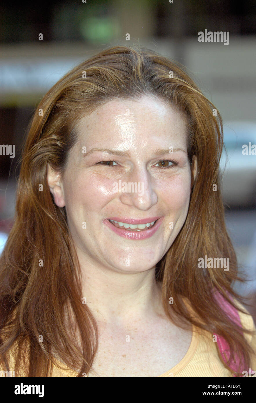 Schauspielerin Ana Gasteyer steht für Fotos. Stockfoto