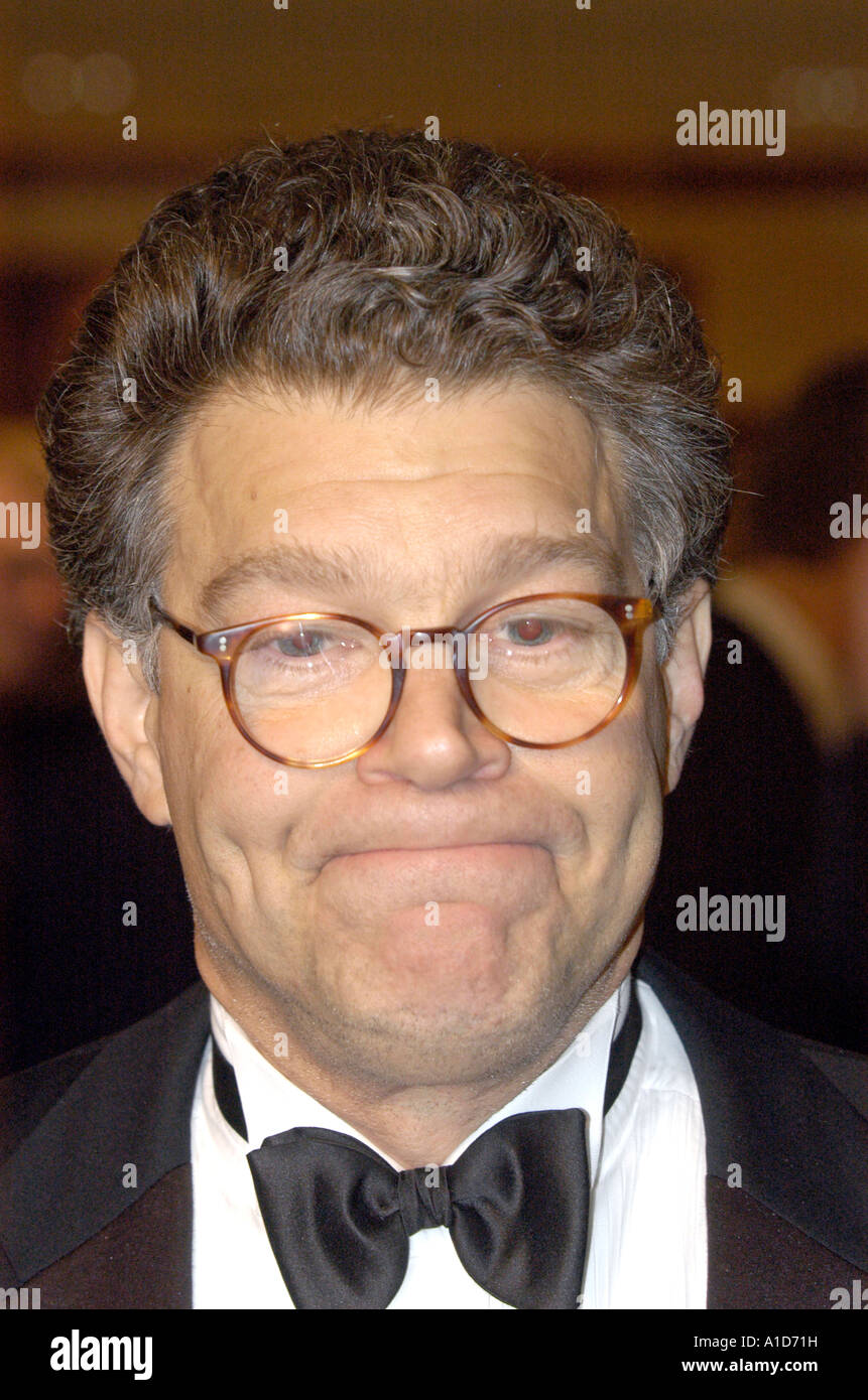 Komiker Al Frankin spricht mit den Medien. Stockfoto