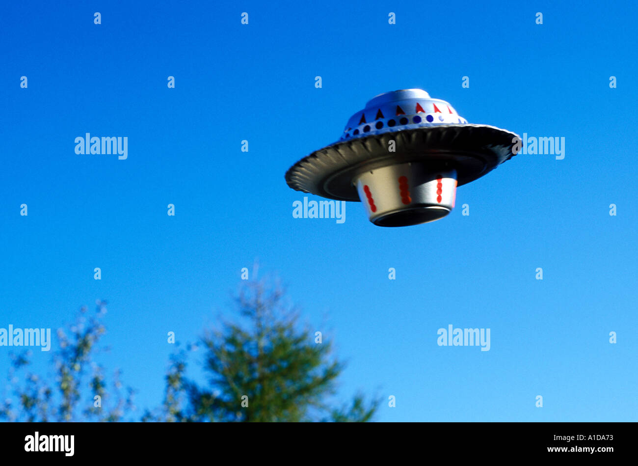 UFO Sci Fi fliegende Untertasse Modell Stockfoto