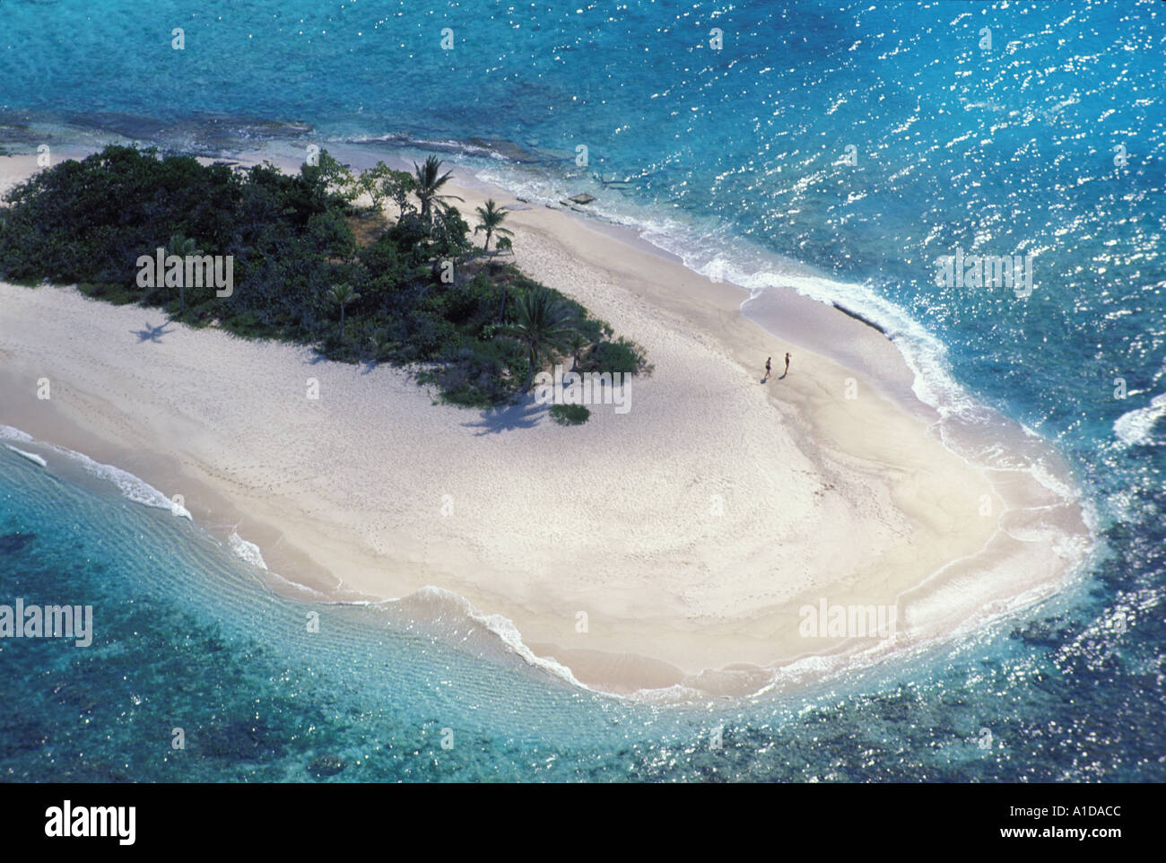 Antenne des tropischen Insel in der Karibik Stockfoto