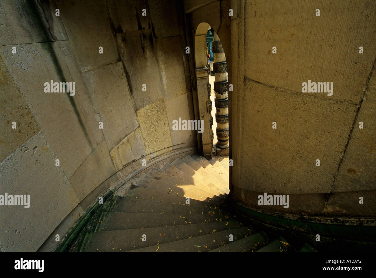 Geschwungene Treppe Zwinger Schloss Dresden Sachsen Sachsen Deutschland Central Europe Stockfoto