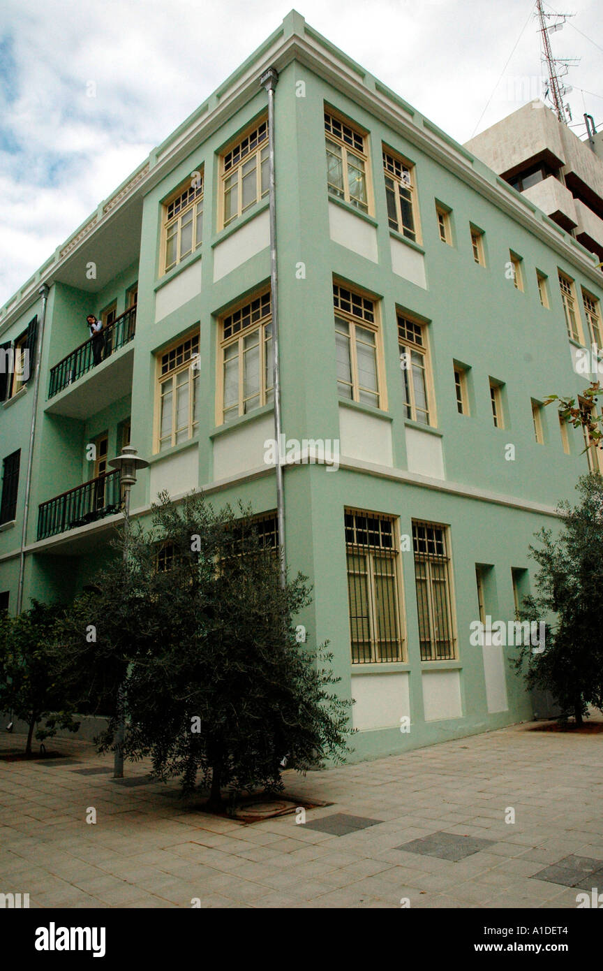 Alten Bauhaus-Stil Gebäude im Rothschild Boulevard Tel Aviv Israel Stockfoto