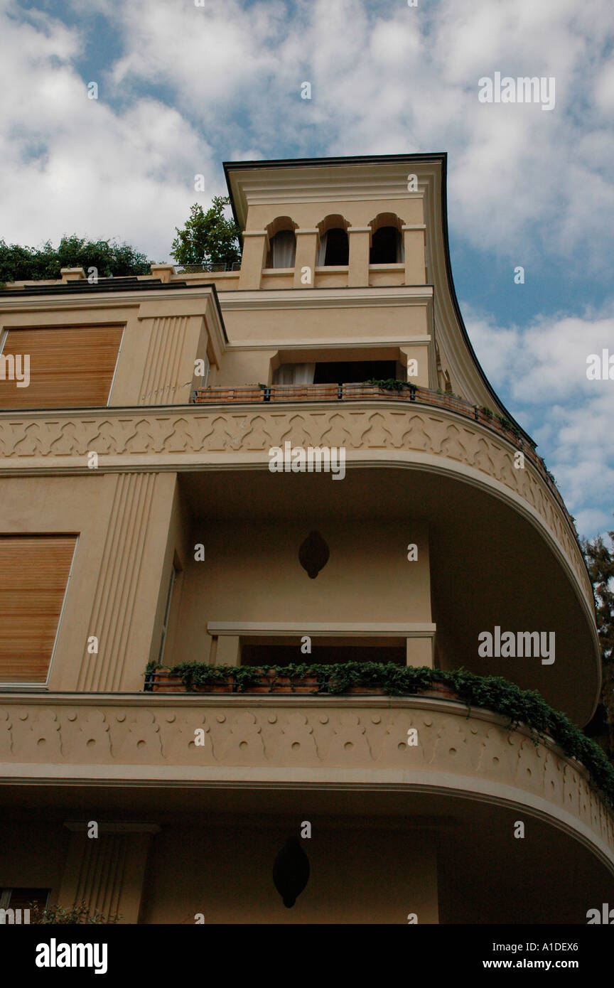 Stil-Altbauten aus den 1920 s in Rothschild Boulevard Tel Aviv Israel Stockfoto