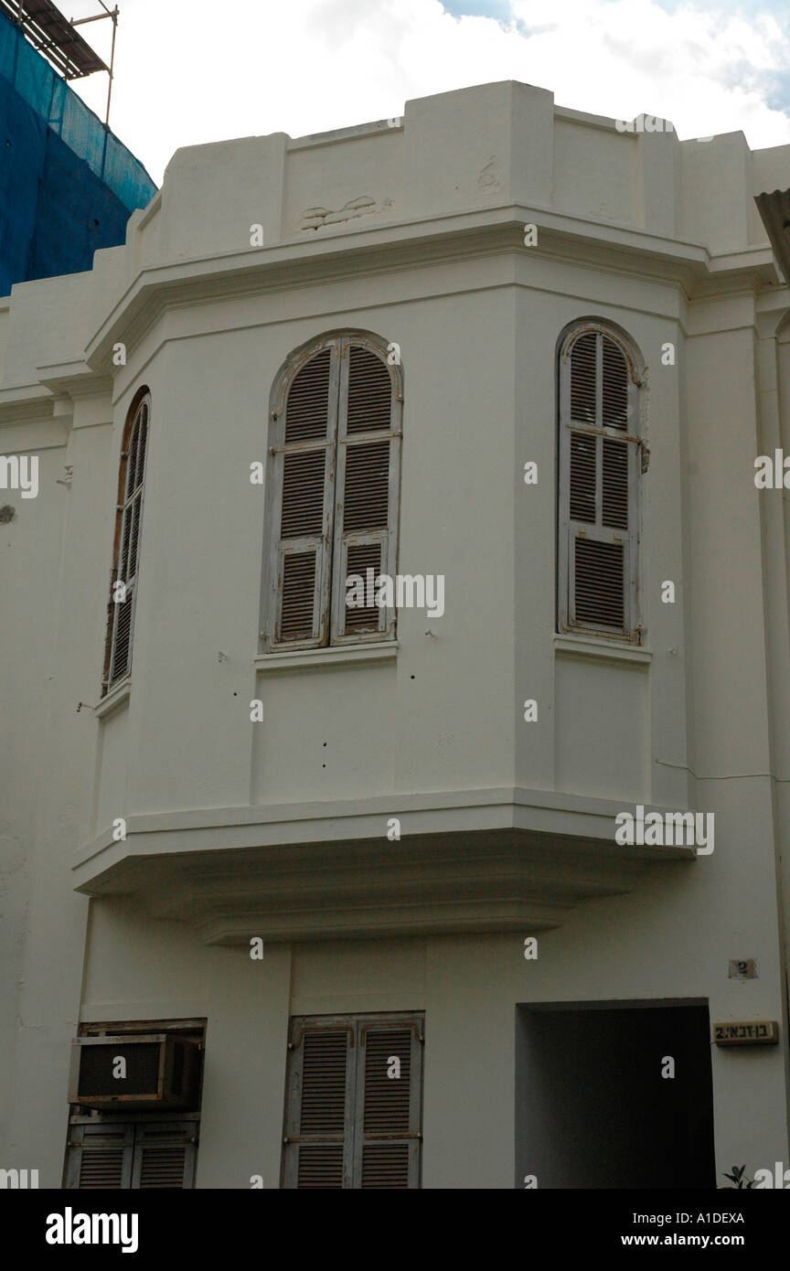 Stil-Altbauten aus den 1920 s in Rothschild Boulevard Tel Aviv Israel Stockfoto