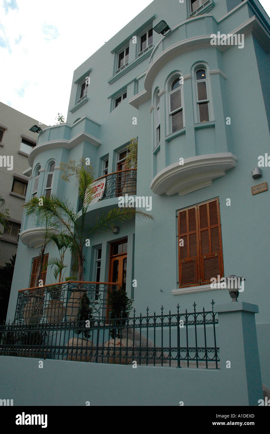 Stil-Altbauten aus den 1920 s in Rothschild Boulevard Tel Aviv Israel Stockfoto
